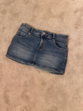 Garage Micro Mini Denim Skirt